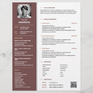 Elegante Rode Professionele Hervat Sjabloon