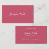 Elegante rode professionele moderne minimalistisch visitekaartje (Voorkant / Achterkant)