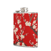 Elegante rode pruimenbloesem heupfles (Links)