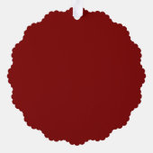 Elegante Rode Rendier Aangepaste Prettig Kerstfees Ornament Kaart (Achterkant)