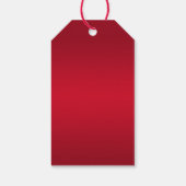 Elegante Rode Robijn & Zilveren Glitter Bruiloft Cadeaulabel (Achterkant)