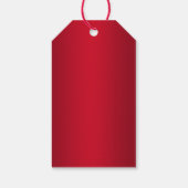 Elegante Rode Robijn, Zilveren Glitter Bruiloft Cadeaulabel (Achterkant)