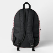Elegante rode rolpatroon rugzak (Achterkant)