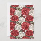 Elegante Rode Roos 100ste Verjaardag Kaart (Achterkant)
