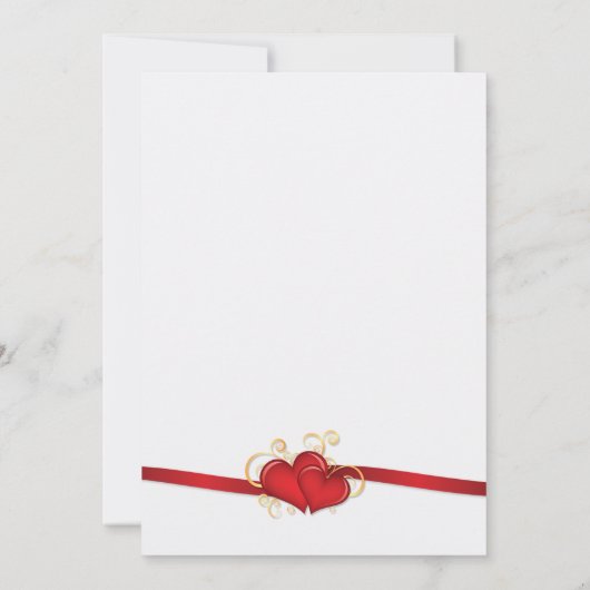 Elegante rode roos 40ste huwelijksverjaardag kaart (Achterkant)