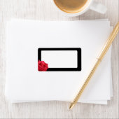Elegante rode roos Adresetiketten Etiket (Insitu)