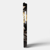 Elegante rode roos bloem goud zwart Case-Mate iPhone case (Achterkant / Links)
