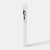 Elegante rode roos bloem kader iPhone 15 case (Linkerkant)