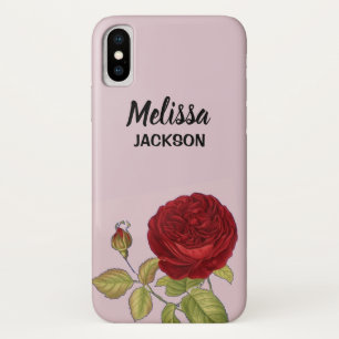 Elegante rode roos bloem roze Case-Mate iPhone case
