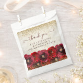 Elegante Rode Roos Bloemen 75e Verjaardag Dank u Bedankzakje (Geknipt)