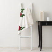 Elegante rode roos bloemendeken sherpa deken (In situ)