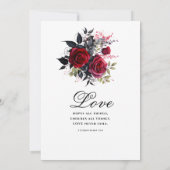 Elegante rode roos bloemige Christelijke bijbel br Kaart (Achterkant)