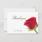 Elegante Rode Roos Bruidsmeisjesfeest Bedankkaart (Voorkant)