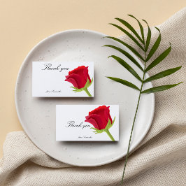 Elegante Rode Roos Bruidsuitnodiging Bedankkaart