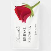 Elegante Rode Roos Bruiloft Feest  Spandoek (Verticaal)