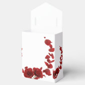 Elegante rode roos bruiloft gunstbox bedankdoosjes (Geopend)