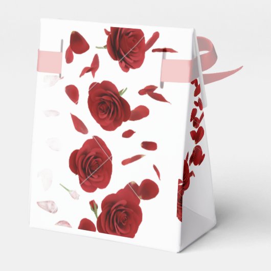 Elegante rode roos bruiloft gunstbox bedankdoosjes (Achterkant)