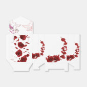 Elegante rode roos bruiloft gunstbox bedankdoosjes (Uitgevouwen)