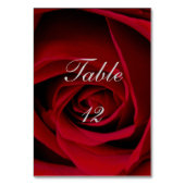 Elegante rode roos bruiloft tafel Kaarten (Voorkant)