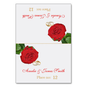 Elegante rode roos bruiloft tafel Kaarten zitplaat