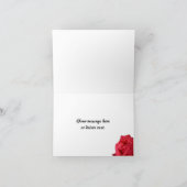 Elegante Rode Roos Dankkaarten Bedankkaart (Binnen)