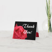 Elegante Rode Roos Dankkaarten Bedankkaart (Voorkant)
