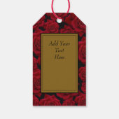 Elegante rode roos elke leeftijd verjaardag cadeaulabel (Achterkant)