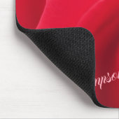 Elegante Rode Roos Gepersonaliseerd Muismat (Hoek)