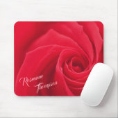 Elegante Rode Roos Gepersonaliseerd Muismat (Met muis)
