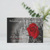 Elegante Rode Roos Informatie Bijlagekaart Informatiekaartje (Staand voorkant)