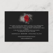 Elegante Rode Roos Informatie Bijlagekaart Informatiekaartje (Achterkant)