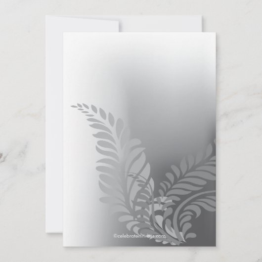 Elegante Rode Roos Jubileum Uitnodiging (Achterkant)