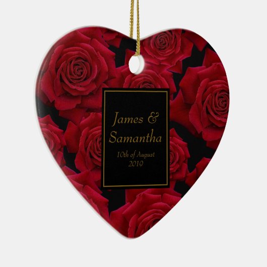 Elegante rode roos - keramisch ornament (Rechts)