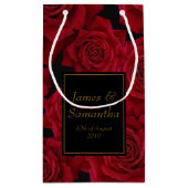 Elegante rode roos - klein cadeauzakje (Achterkant)