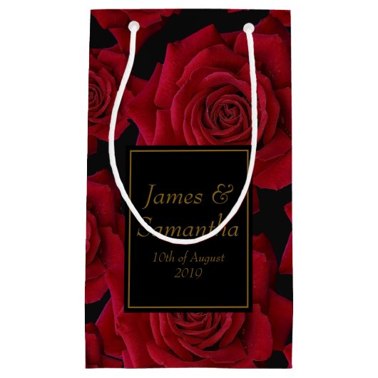 Elegante rode roos - klein cadeauzakje (Voorkant)