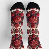 Elegante Rode Roos Mandala Sokken (Top)