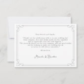 Elegante rode roos ringen bruiloft dank u bedankkaart (Achterkant)