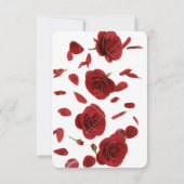 Elegante rode roos RSVP-kaart - Romantische bruilo RSVP Kaartje (Achterkant)