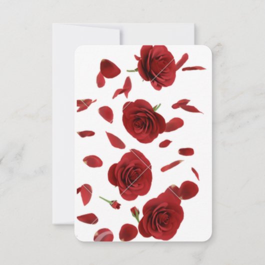 Elegante rode roos RSVP-kaart - Romantische bruilo RSVP Kaartje (Achterkant)