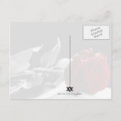 Elegante rode roos Save the Date Aankondigingskaart (Achterkant)