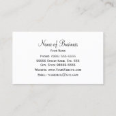 Elegante Rode Roos Trouwfotograaf Visitekaartje (Achterkant)