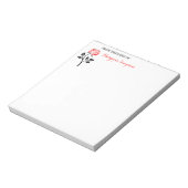 Elegante rode roos van het bureau van notitieblok (Linkerzijde)