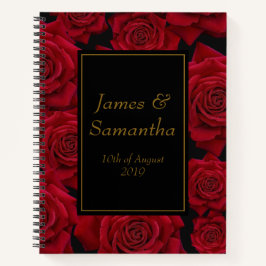 Elegante rode roos - Wedding Planner Notitieboek