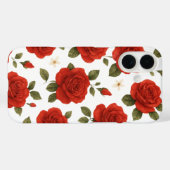 Elegante Rode Roos & Witte Jasmijn Waterverf Bloem Case-Mate iPhone Case (Achterkant (horizontaal))
