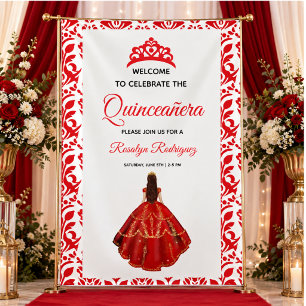 Elegante Rode Royal Quinceañera Spandoek