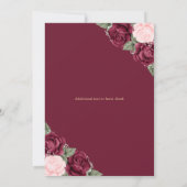 Elegante Rode Roze Gouden Foto Memorial Service Kaart (Achterkant)