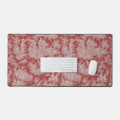 Elegante  rode roze toile de jouy bureaumat (Keyboard & Muis)