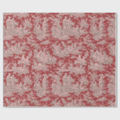 Elegante  rode roze toile de jouy cadeaupapier (Vlak)