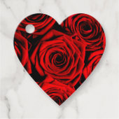 Elegante rode rozen bedankjes labels (Voorkant)