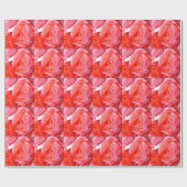 Elegante Rode Rozen Behang Cadeaupapier (Vlak)